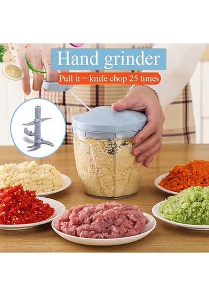 C 170ML Çok Fonksiyonlu Ev Manuel Et Kıyma Makineleri El-Çekti Sıkacağı Blender 5 Bıçaklı Mutfak Robotu Et Kıyma Mutfak Aletleri (Yurt Dışından)