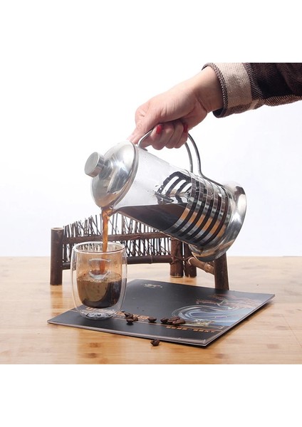 Bir 350 ml 350/600/800/1000 ml Fransız Basın Kahve Çay Süt Makinesi Yüksek Sıcaklık Paslanmaz Çelik Filtre Dayanıklı Espresso Kahve Makinesi (Yurt Dışından)
