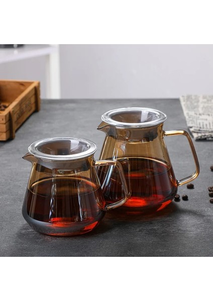 700ML Amber Bulut Kahve Makinesi 300ML 600ML 700ML Dökün Cam Aralığı Kahve Sunucusu Su Şişesi Kahve Makinesi Barista Filtre El Demleme Fincan (Yurt Dışından)