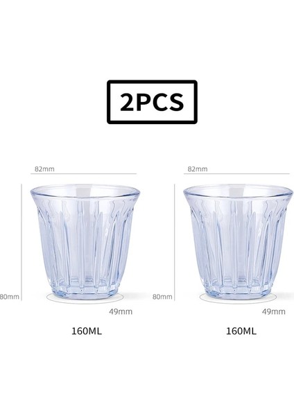 2 Adet Mavi 160 ml Mhw-3bomber 160 ml Cam Kahve Fincanı Sanat Şarap Bardakları Ofis Anti-Haşlanma Su Kupaları Espresso Bardak Şık Ev Barista Aksesuarları (Yurt Dışından) fiyatları