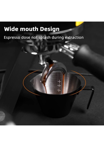 Simli 100ML Espresso Ölçüm Kabı Ölçekli Paslanmaz Çelik Kahve Fincanı Keskin Ağız Saplı Ölçekli Ölçü Kupalar Kahve Kupaları (Yurt Dışından) modelleri