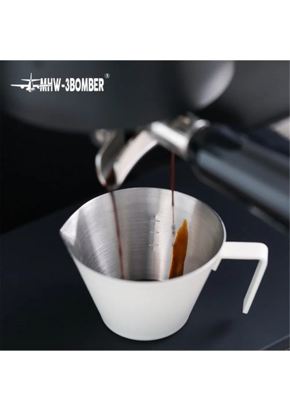 Simli 100ML Espresso Ölçüm Kabı Ölçekli Paslanmaz Çelik Kahve Fincanı Keskin Ağız Saplı Ölçekli Ölçü Kupalar Kahve Kupaları (Yurt Dışından) fırsatları