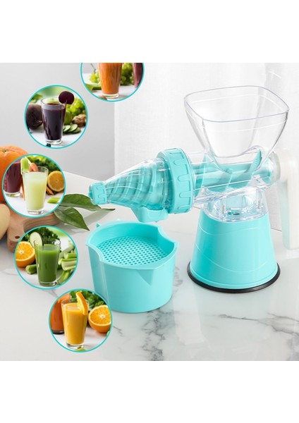 Yükseltilmiş Yeşil Manuel Plastik Meyve Sıkacağı Posa Kabı Çıkarıcı Filtre Portabl Burgu Sıkacağı Portakal Limon Domates Liquidificador Mutfak Gadget'ı (Yurt Dışından) indirimleri