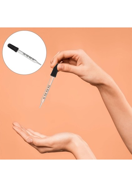 Gösterildiği Gibi 12 Adet Küçük Damlalıklı Gözlük Camı Sıvı Ilaç Damlalıklı Uçucu Yağ Düz Kafa 1 ml Pipet (Yurt Dışından)