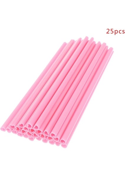 Pk 25 Adet Smoothie Pipet Kalp Şeklinde Pembe (Yurt Dışından) fiyatları