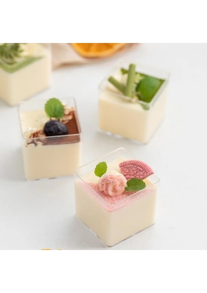 2oz Bardak 20 Adet 10/20 Adet Tek Kullanımlık Plastik Tatlı Bardakları Puding Kasesi Yoğurt Kapları Parti Düğün Için Dokuz Saray Izgara Güzellik Tatlı Masası 2oz (Yurt Dışından)