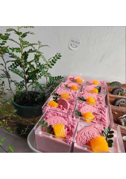 2oz Bardak 20 Adet 10/20 Adet Tek Kullanımlık Plastik Tatlı Bardakları Puding Kasesi Yoğurt Kapları Parti Düğün Için Dokuz Saray Izgara Güzellik Tatlı Masası 2oz (Yurt Dışından)