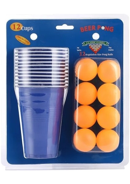 Set C-12CUPS 8 Top 12/24 Bardak Bira Pong Seti Içme Bardağı Masa Oyunu Ev Partisi Plastik Bardaklar Yeniden Kullanılabilir Kırmızı Bardaklar Toss Masa Oyunları Parti Bar Malzemeleri (Yurt Dışından)