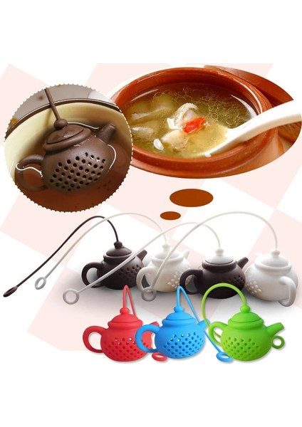 Beyaz Silikon Çay Makinesi Çay Dolum Cihazı Yeniden Kullanılabilir Filtre Çaydanlık Aksesuarları Çay Poşetleri Filtre Yaprakları Difüzyon Çay Takımları Mutfak Aletleri (Yurt Dışından)