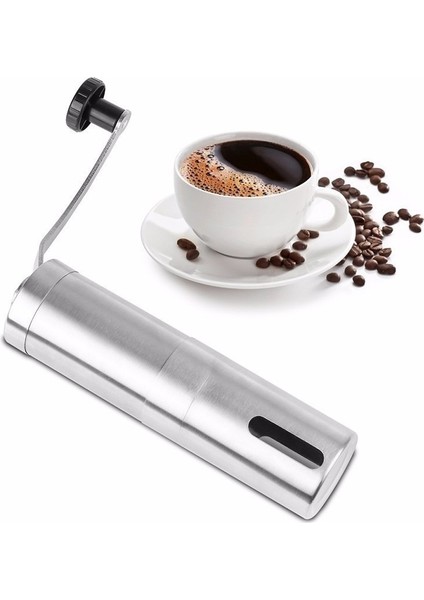 Yeni Büyük 18 cm Gümüş Kahve Değirmeni Mini Paslanmaz Çelik El Manuel El Yapımı Kahve Çekirdeği Öğütücüler Değirmen Mutfak Taşlama Kahve Yapma Araçları (Yurt Dışından)
