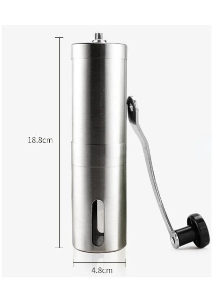 Yeni Büyük 18 cm Gümüş Kahve Değirmeni Mini Paslanmaz Çelik El Manuel El Yapımı Kahve Çekirdeği Öğütücüler Değirmen Mutfak Taşlama Kahve Yapma Araçları (Yurt Dışından) fiyatları