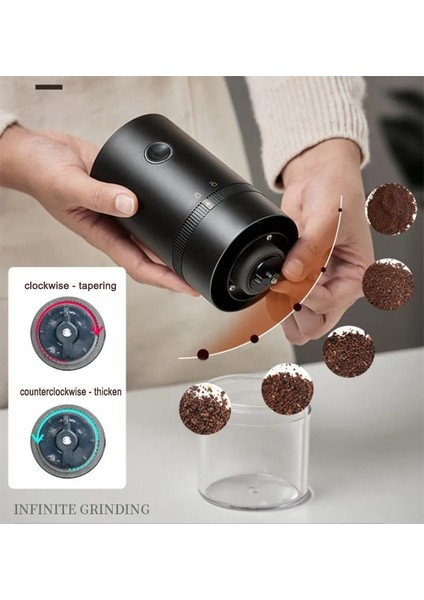 Manuel Öğütücü Elektrikli Kahve Değirmeni Cafe Otomatik Kahve Çekirdekleri Baharat Değirmeni Kahve Değirmenleri Type-C USB Şarj Aleti Taşınabilir Öğütücü (Yurt Dışından) indirimleri