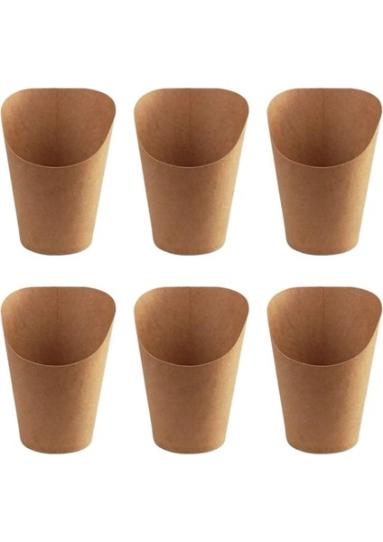 Kahverengi 100 Adet Tek Kullanımlık Take-Out Parti Tatlı Malzemeleri Pişirme Kek Yumurta Puf Patates Kızartması Cips Aperatifler Kraft Kağıt Bardaklar Tutucu, 300 ml ( (Yurt Dışından)