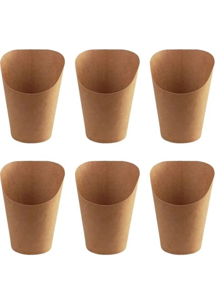 Kahverengi 100 Adet Tek Kullanımlık Take-Out Parti Tatlı Malzemeleri Pişirme Kek Yumurta Puf Patates Kızartması Cips Aperatifler Kraft Kağıt Bardaklar Tutucu, 300 ml ( (Yurt Dışından)