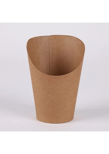 Kahverengi 100 Adet Tek Kullanımlık Take-Out Parti Tatlı Malzemeleri Pişirme Kek Yumurta Puf Patates Kızartması Cips Aperatifler Kraft Kağıt Bardaklar Tutucu, 300 ml ( (Yurt Dışından)
