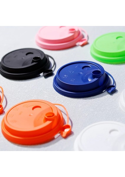 Şeffaf 100 Adet 100 Adet/paket 90MM Plastik Kabarcık Çay Bardağı Kapağı Renkli Tek Kullanımlık Süt Çay Bardağı Kapağı (Yurt Dışından)
