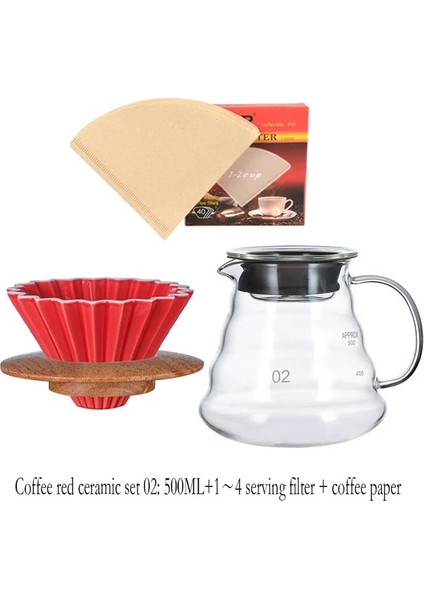 Kahve Seti 500ML 01 Seramik El Yapımı Origami Filtre Bardağı, El Yapımı Kahve Filtre Bardağı, V60 Huni Damla Kek Bardağı, Çoklu Renkler Mevcuttur (Yurt Dışından)