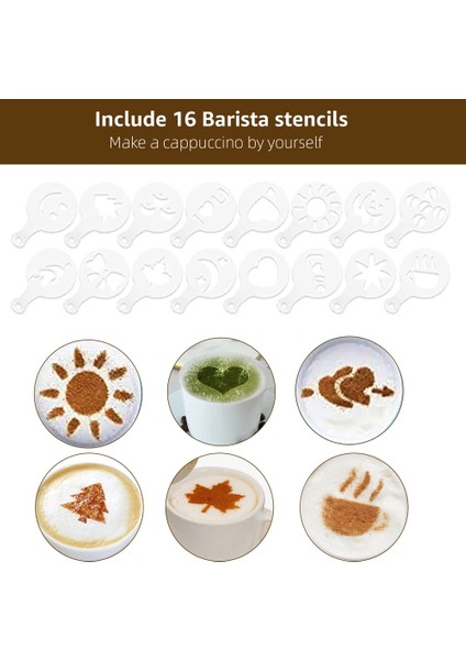 600ML Ölçek Seti Paslanmaz Çelik Süt Köpürtme Sürahi Espresso Kahve Latte Fincan Köpüklendirme Sürahi Cappuccino Süt Krem Pot Mutfak Aksesuarları (Yurt Dışından)