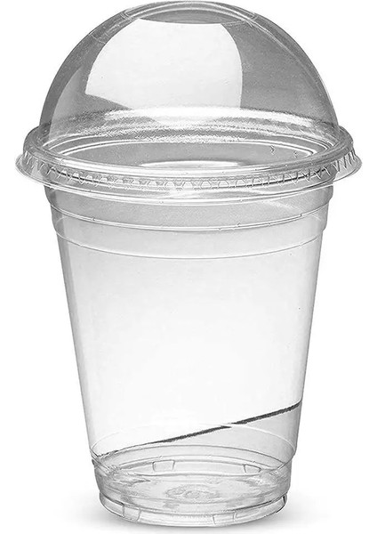 Kapaksız 200ML 100SET Tek Kullanımlık Milkshake Smoothie Bardak Kubbeli Kapaklı Plastik Milkshake Bardak Drinkware Tatlı Içecek Çay Bardağı Yaz (Yurt Dışından)