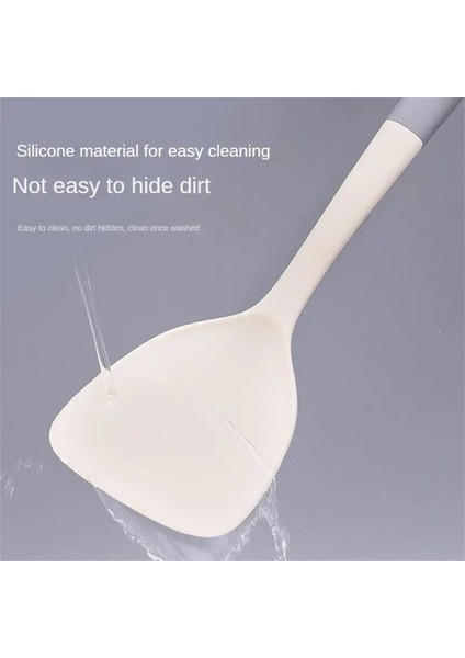 Bej Spatula Mutfak Tavada Kızartma Spatula Rahat Kavrama Yüksek Sıcaklık Dayanımı Yapışmaz Spatula Yemek Kaşığı Mutfak Aksesuarları (Yurt Dışından) fırsatları