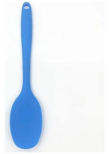 Mavi 1 Adet Mutfak Silikon Kaşık Ev Mutfak Kaşığı Bal Tereyağı Karıştırma Meyilli Yüksek Sıcaklığa Dayanıklı Silikon Kaşık Mutfak Aracı (Yurt Dışından)