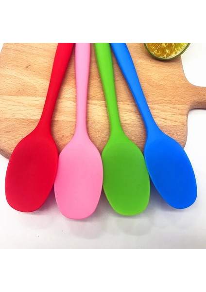 Mavi 1 Adet Mutfak Silikon Kaşık Ev Mutfak Kaşığı Bal Tereyağı Karıştırma Meyilli Yüksek Sıcaklığa Dayanıklı Silikon Kaşık Mutfak Aracı (Yurt Dışından) modelleri