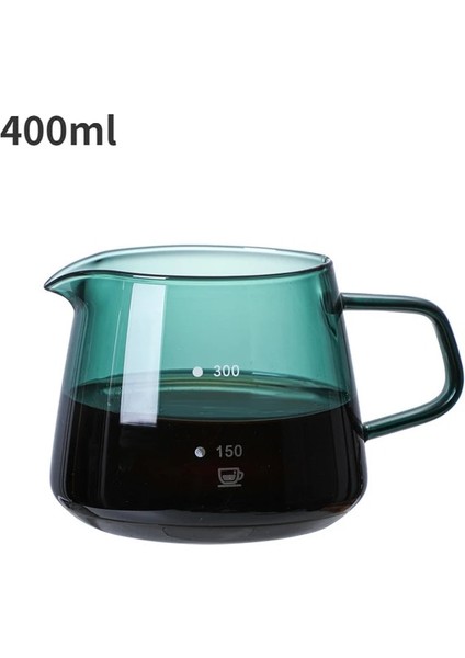 400ML Soluk Yeşil Sürahi Silikon Tabanlı Isıya Dayanıklı Cam Filtre V60 Seti Kahve Paylaşımı Pot Filtre Fincan Bulut El Yıkama Cezve Saklama Kabı (Yurt Dışından)
