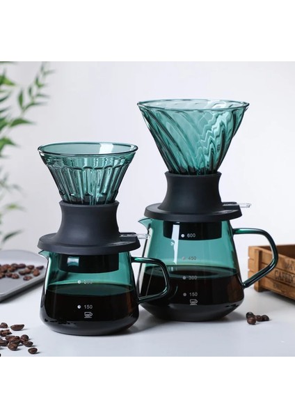 400ML Soluk Yeşil Sürahi Silikon Tabanlı Isıya Dayanıklı Cam Filtre V60 Seti Kahve Paylaşımı Pot Filtre Fincan Bulut El Yıkama Cezve Saklama Kabı (Yurt Dışından) indirimleri