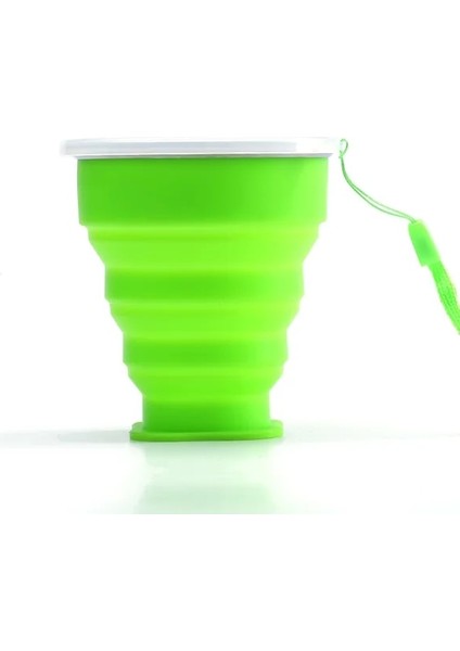 Yeşil 200 ml Katlanır Silikon Fincan Kahve Fincanı Taşınabilir Teleskopik Içme Katlanabilir Kahve Fincanı Çok Fonksiyonlu Katlanabilir Silika Kupa (Yurt Dışından)