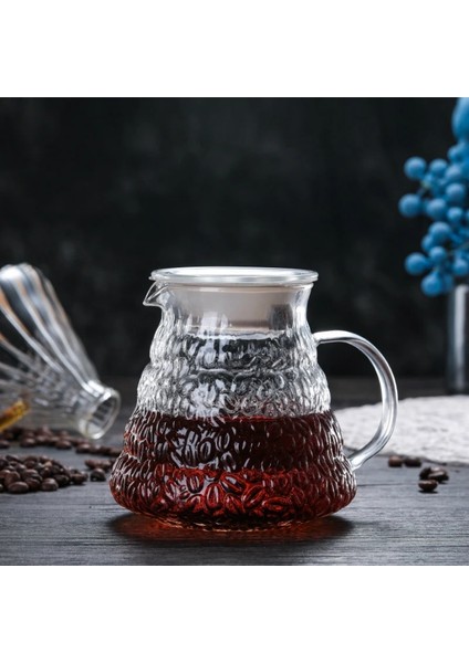 Ahşap Tutucu Damlatıcı Koni Cam Aralığı Kahve Sunucusu Üzerine Dökün 360/600/800 ml El Damla Yeniden Kullanılabilir Filtre Kağıdı Cezve Kahve Su Isıtıcısı Brewer Barista (Yurt Dışından)