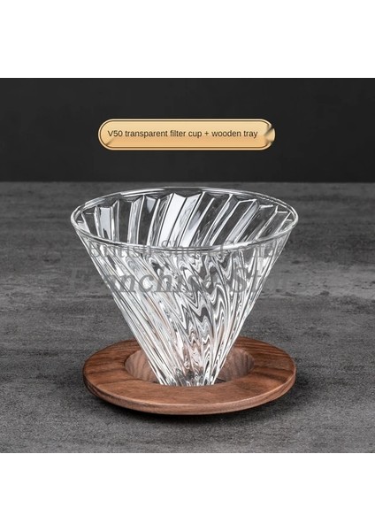 Kahve Filtresi Obsidyen El Bira V60 Seti Kahve Paylaşımı Pot Filtreli Fincan Bulut El Bira Cezve Depolama Pot Kapasitesi 400 ML/600 ml (Yurt Dışından)