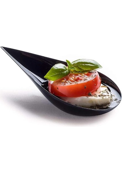 Beyaz 50 Adet Gözyaşı Damlası Mini Meze Tabakları Yeniden Kullanılabilir Plastik Kaşık Mezeler Yemekleri Servis Tabağı Kaşık Seti Catering Tatlı Tadım Bardaklar (Yurt Dışından) fiyatları