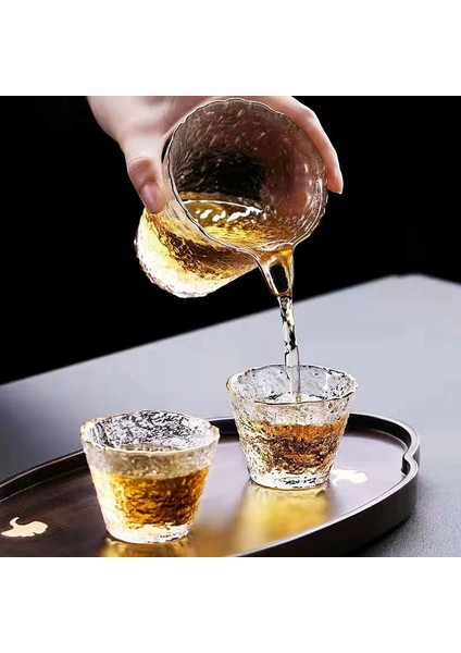 H Altın Kenar Yüksek Kaliteli Çekiç Cam Çay Seti Japon Çaydanlık Çin Kung Fu Çay Töreni Kupalar Kahve Fincanları Cam Kupa Gaiwan Teaware Pot (Yurt Dışından) modelleri