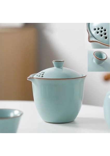B Seyahat Çay Seti Taşınabilir Açık Kamp Çay Yapma Aracı Tek Kung Fu Teaware Setleri Çay Kültürü Severler Için En Iyi Hediye (Yurt Dışından)