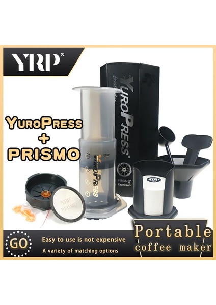 Koyu Gri Taşınabilir Kahve Makinesi Fransız Basın Espresso Makinesi Soğuk Demleme Filtresi Yeniden Kullanılabilir Damlatıcı Yuropress Aksesuarları Espresso'ya Uygula (Yurt Dışından)