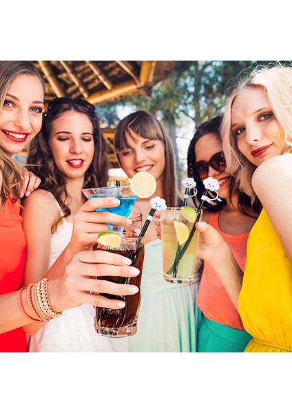 Beyaz Bulutlar 2 Adet Yaratıcı Silikon Saman Fişleri Bulut Şekli Saman Fişleri Bardak Aksesuarları (Yurt Dışından) fırsatları