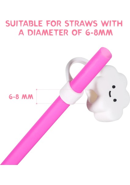 Beyaz Bulutlar 2 Adet Yaratıcı Silikon Saman Fişleri Bulut Şekli Saman Fişleri Bardak Aksesuarları (Yurt Dışından) indirimleri