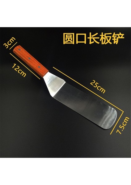 Koyu Haki Biftek Paslanmaz Çelik Kızarmış Kürek Spatula Pizza Açgözlü Kesiciler Maça Pasta Kek Barbekü Araçları Ahşap Saplı Mutfak Eşyaları (Yurt Dışından)