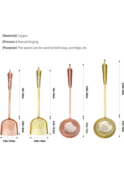 Spatula Kaşık Saf Bakır Pişirme Kaşığı ve Spatula, Ged Uzun Saplı Çorba Kaşığı Için El Çekici, Wok ve Kızartma Tavası Için Mutfak Aksesuarları (Yurt Dışından) fırsatları