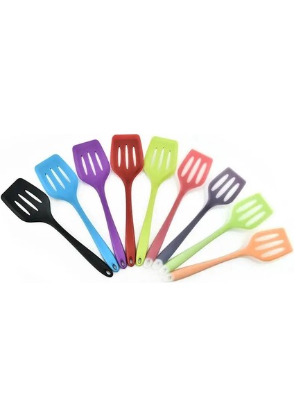 Mavi Mutfak Eşyaları Pişirme Turner Silikon Oluklu Pişirme Spatula Pişirme Gereçler Ev Kürek Spatula Pişirme Araçları (Yurt Dışından) fırsatları