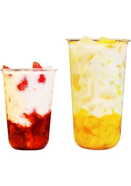 Panada Kapaklı 100 Adet 100 Adet/paket 500 ml Tek Kullanımlık Plastik Kabarcık Çay Bardağı U Şeklinde Tatlı Bardak Karikatür Plastik Kapak Özelleştirme Kabul (Yurt Dışından)