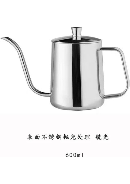 Black-1 600ML Damla Su Isıtıcısı 350ML 600ML Kahve Çay Potu Yapışmaz Kaplama Gıda Sınıfı Paslanmaz Çelik Deve Boynu Damla Su Isıtıcısı Kuğu Boyun Ince Ağız (Yurt Dışından)