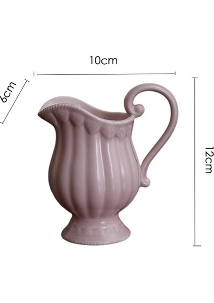 Pembe 02 150ML Vintage 150ML Klasik Stil Yüksek Kalite 4.5 ''küçük Porselen Kahve Süt Köpürtme Sürahisi Seramik Sürahi (Yurt Dışından)