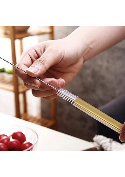 Bk Metal Pipet Seti Renkli Kalp Şeklinde Kabarcık Payet 304 Paslanmaz Çelik (Yurt Dışından)