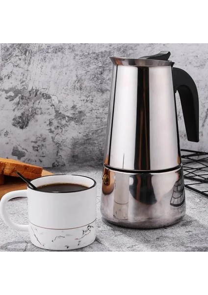 Düz 100 ml Paslanmaz Çelik Moka Pot Avrupa Soba Üstü Espresso Makinesi Taşınabilir Percolator Kahve Fincanı Indüksiyon Ocak Için (Yurt Dışından) modelleri