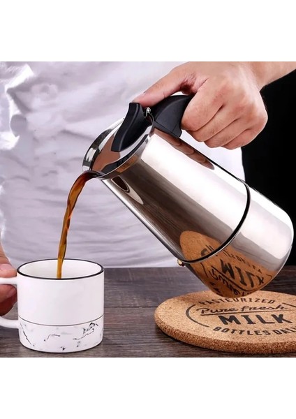 Düz 100 ml Paslanmaz Çelik Moka Pot Avrupa Soba Üstü Espresso Makinesi Taşınabilir Percolator Kahve Fincanı Indüksiyon Ocak Için (Yurt Dışından) fırsatları