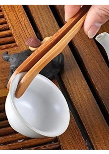 1 Adet Düz Klip 1 Adet Bambu Ahşap Ahşap Gıda Tost Salata Maşası Tost Makinesi Pastırma Şeker Buz Çay Maşası Çay Klipleri Teaware Mutfak (Yurt Dışından)