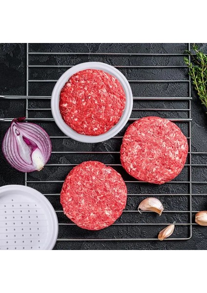 Burger Pres Makinesi Hamburger Patty Kalıp Basın Araçları Şekil Hamburg Manuel Pres Kalıp Mutfak Aksesuarları Yapışkan Olmayan Baskı Ayağı (Yurt Dışından)
