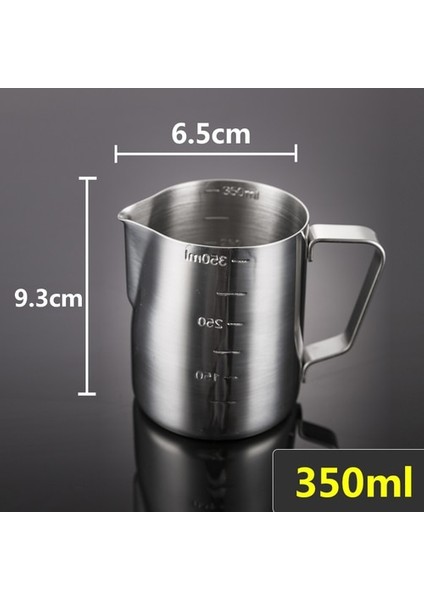 350 ml Çift Ölçekli Yapışmaz Paslanmaz Çelik Süt Köpürtme Sürahi Espresso Kahve Barista Craft Latte Cappuccino Krem Köpürtme Sürahi Sürahi (Yurt Dışından)