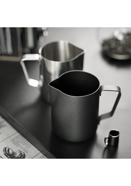 350 ml Çift Ölçekli Yapışmaz Paslanmaz Çelik Süt Köpürtme Sürahi Espresso Kahve Barista Craft Latte Cappuccino Krem Köpürtme Sürahi Sürahi (Yurt Dışından) fiyatları